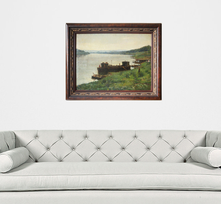 Крылов Порфирий Никитич. Баржи на Оке